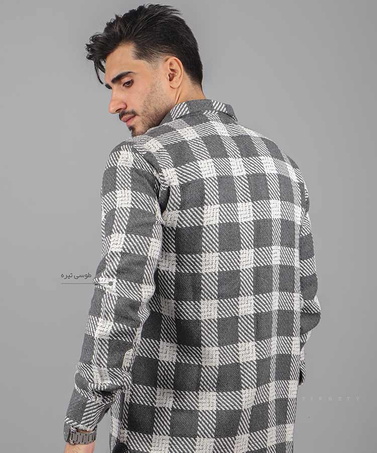                                                                                                                                                 آجری کرم مشکی لجنی طوسی تیره پاییزه پیراهن 0713  - تصویر 9