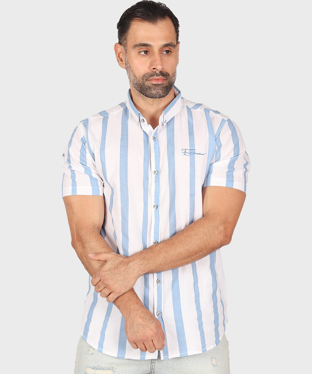                         سبز زرد آبی سورمه ای مشکی پیراهن آستین کوتاه فیت 0413  - تصویر 3