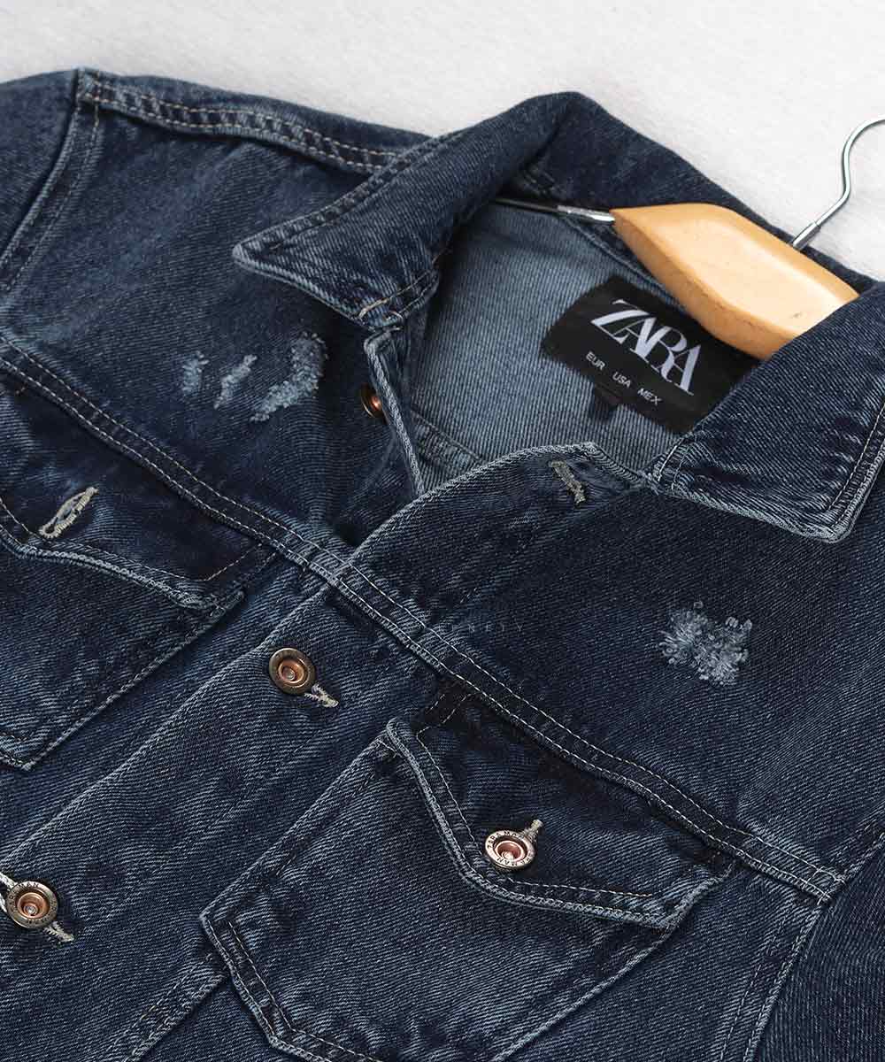                         آبی تیره زمستانه کت جین 0211  - تصویر 3