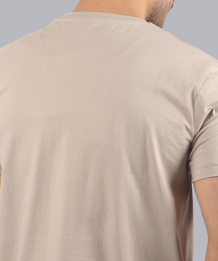                             کرم تیره تیشرت بیسیک 9121  - تصویر 5