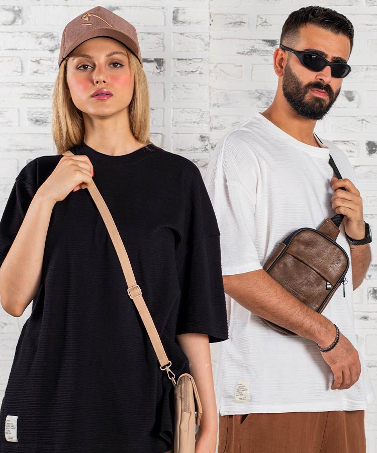 تیشرت لش سفید و مشکی برند مراکش 2214