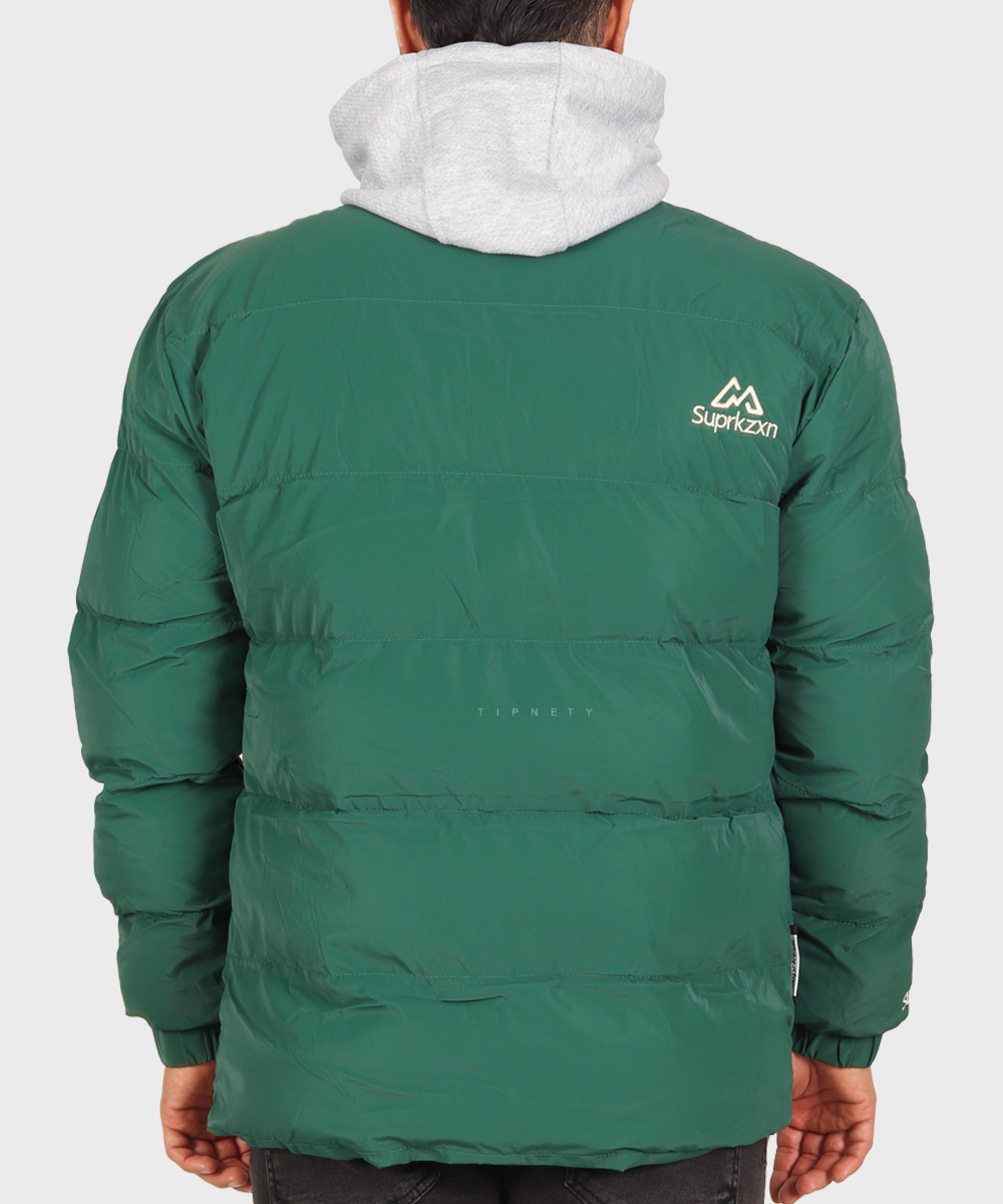                               صدری سبز سفید مشکی زمستانه کاپشن 0218  - تصویر 6