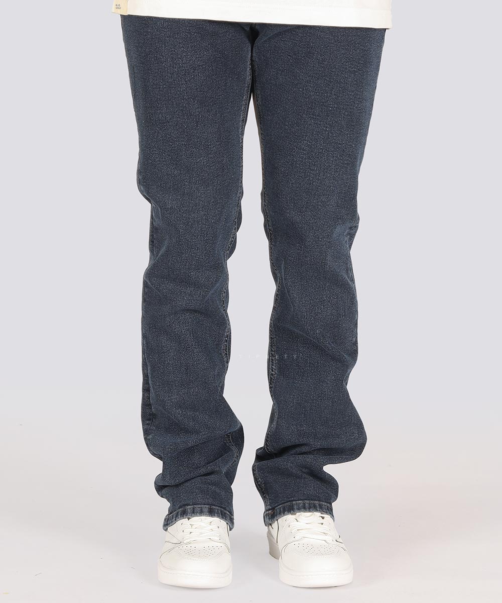 سورمه ای مشکی سرمه ای تیره شلوار جین رگولار 3913  - تصویر 3