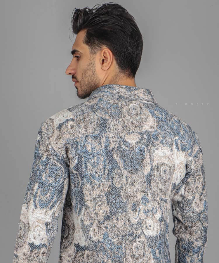                                                                                         کرم سورمه ای مشکی پاییزه پیراهن 0843  - تصویر 9