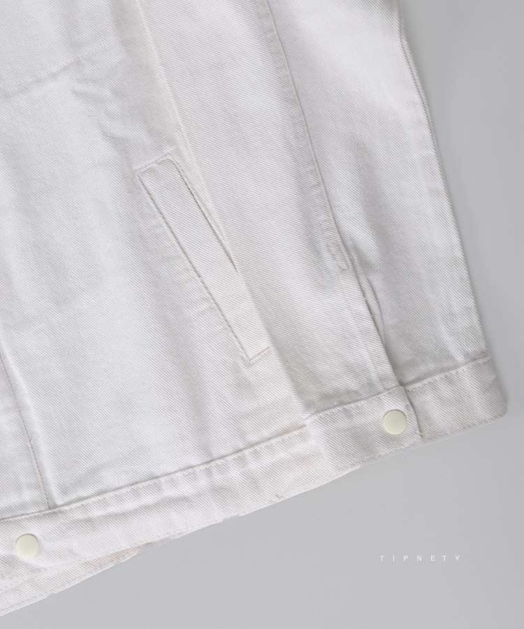                                   سفید کرم زمستانه کت جین 5830  - تصویر 4