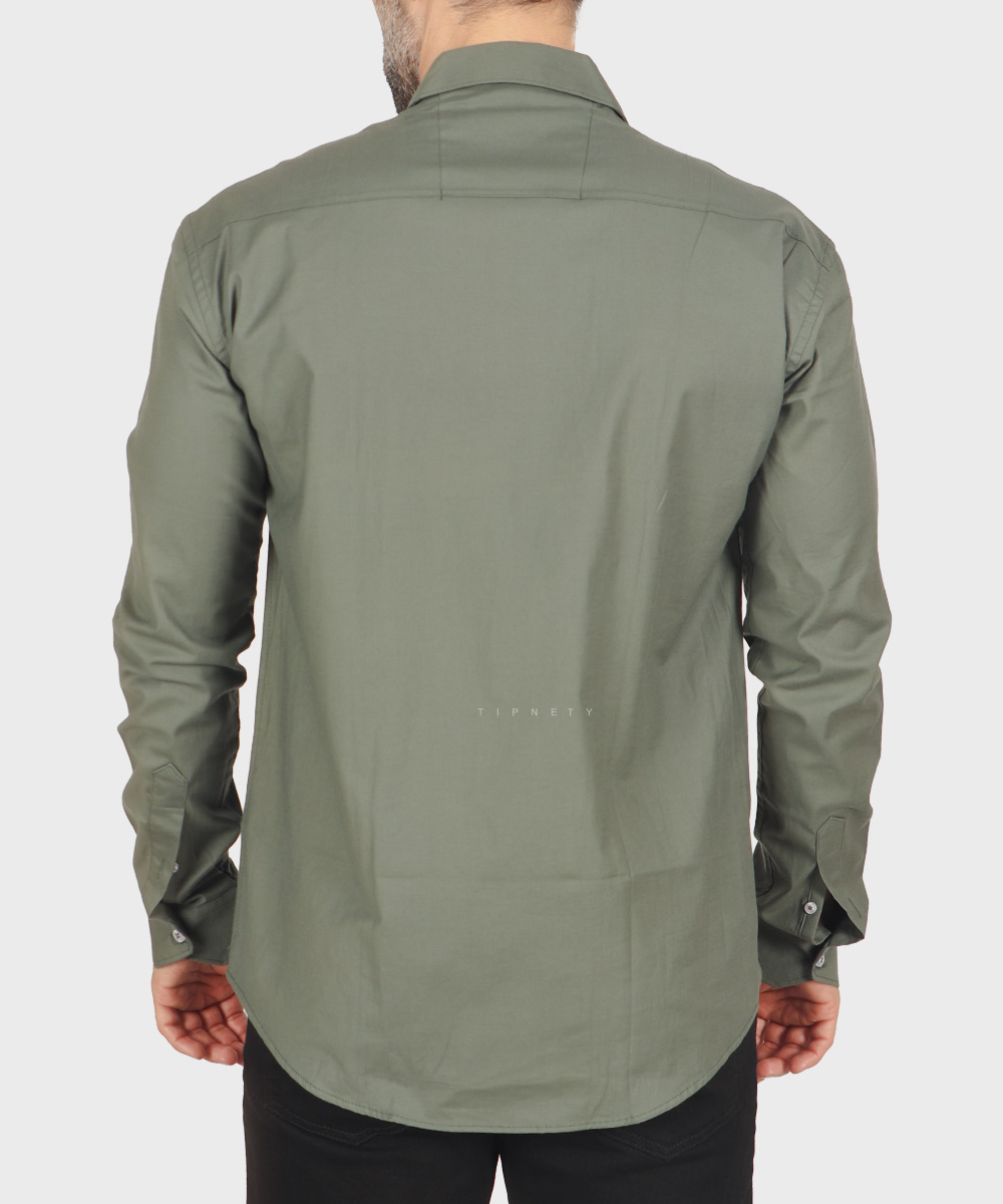                                                         طوسی تیره سورمه ای آبی روشن طوسی روشن سفید لجنی پیراهن آستین بلند فیت 0671  - تصویر 15