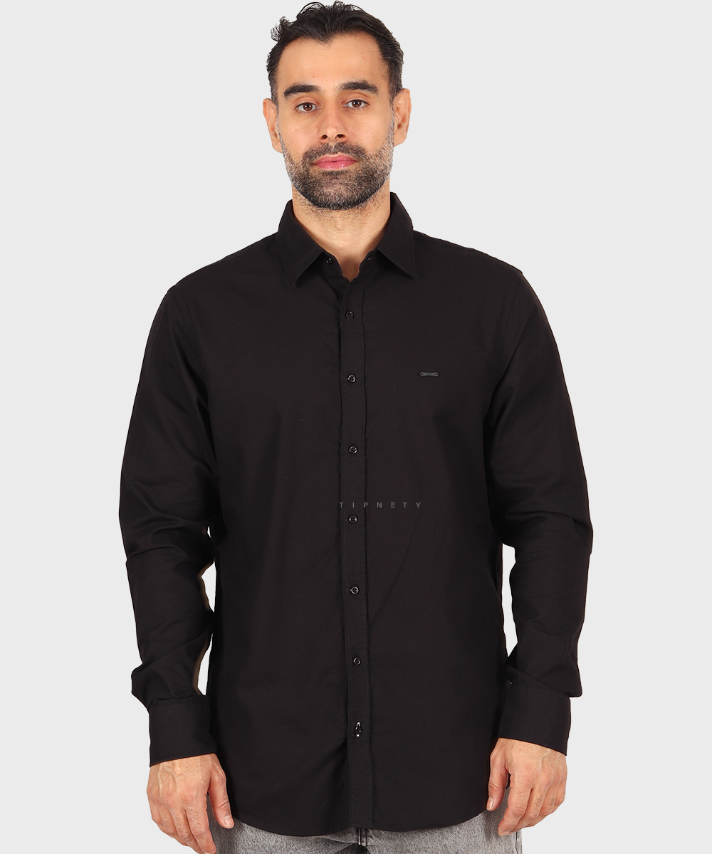                                                             سفید سورمه ای قهوه ای سبز مشکی آبی روشن لجنی ذغالی پیراهن آستین بلند فیت 5499  - تصویر 4