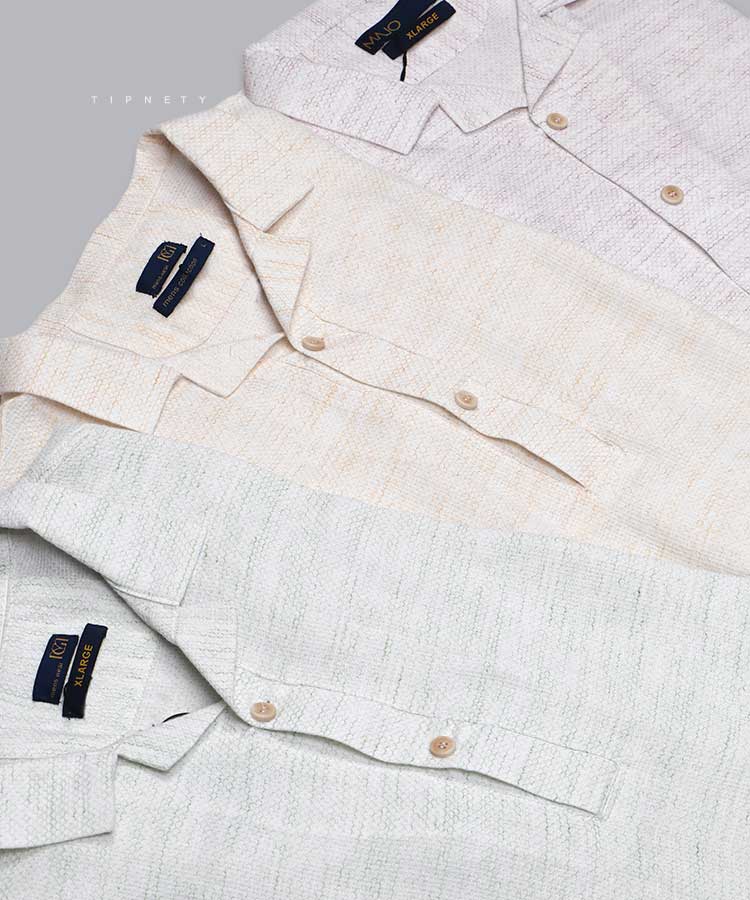 پیراهن یقه انگلیسی مردانه نیم دکمه 1870