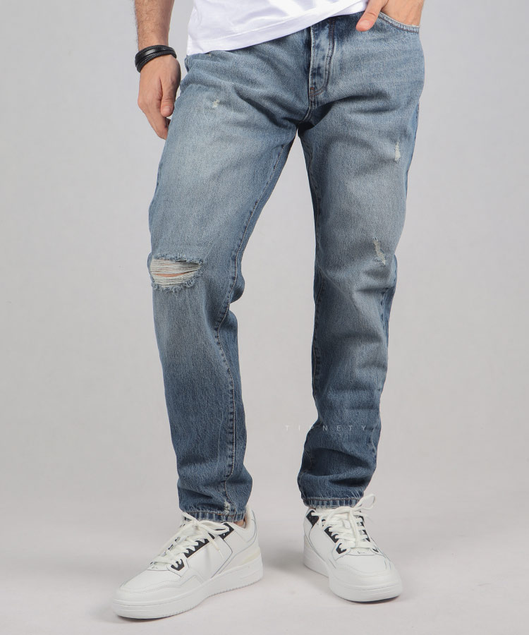 شلوار جین استریت استایل مردانه آبی 0162