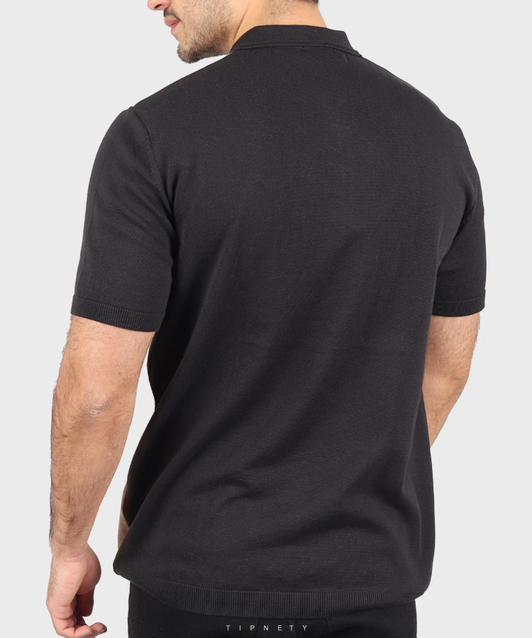                                                   مشکی یشمی سورمه ای کرم تیشرت یقه دار 5305  - تصویر 12