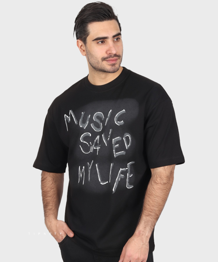 تیشرت لش music saved my life کد 1610