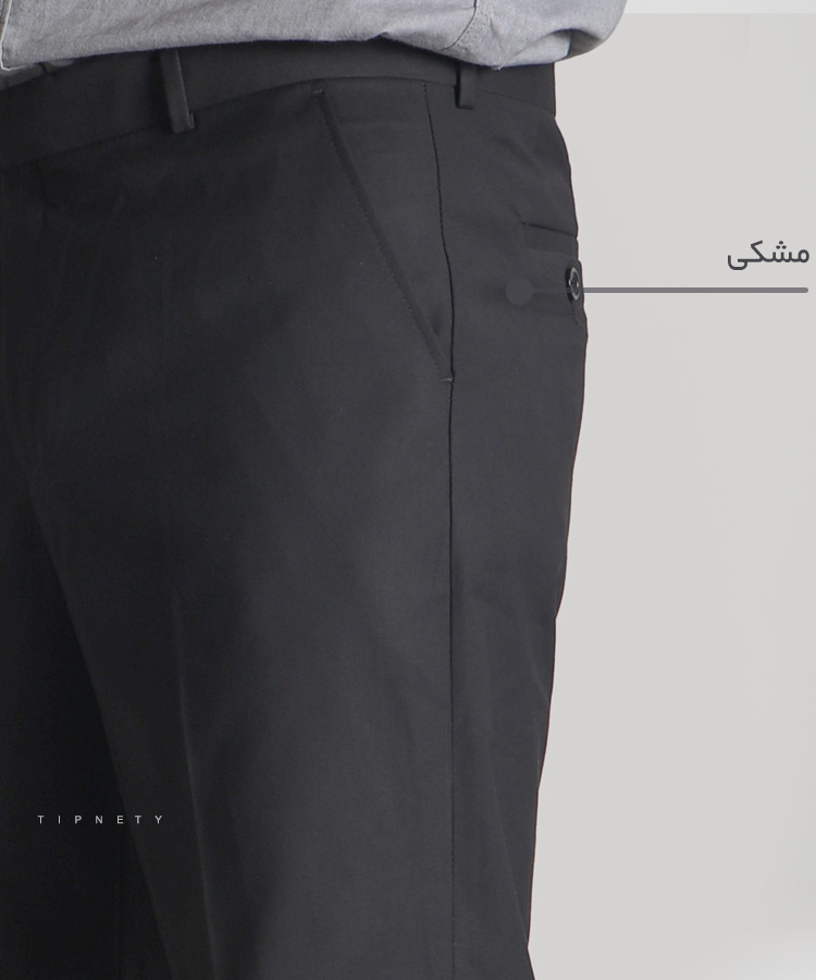                                           طوسی روشن شکلاتی کرم طوسی تیره سورمه ای مشکی شلوار پارچه ای راسته 0909  - تصویر 11