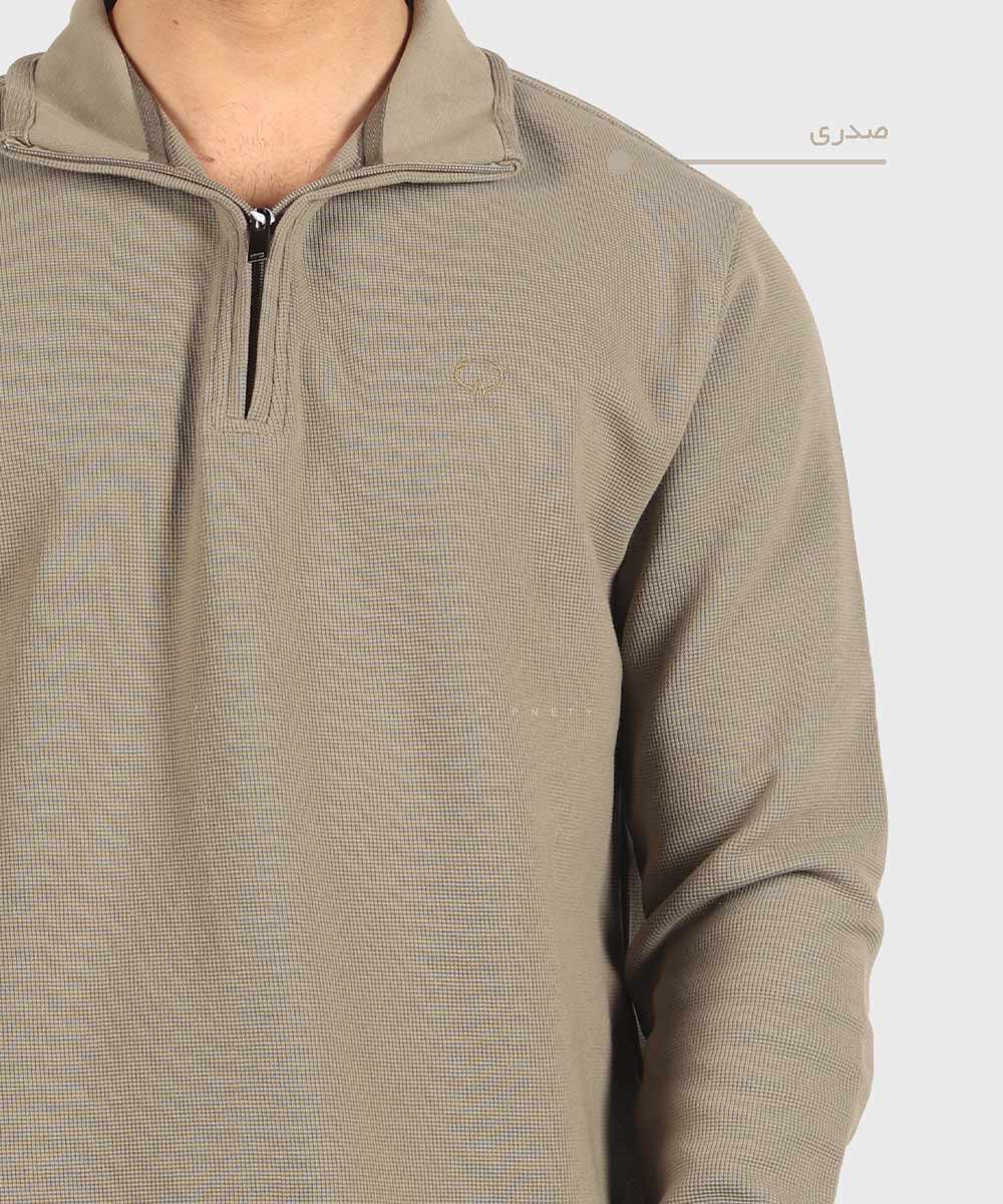                 قهوه ای نفتی آبی روشن مشکی شکلاتی کرم صدری پاییزه پلیور 8016  - تصویر 7