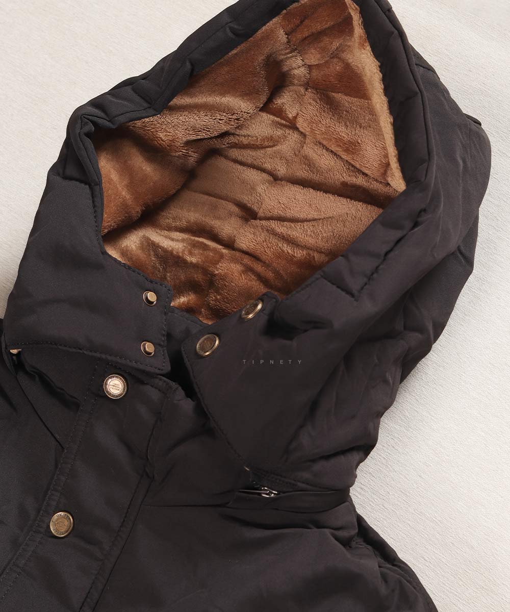                 لجنی شتری مشکی زمستانه کاپشن 1922  - تصویر 22