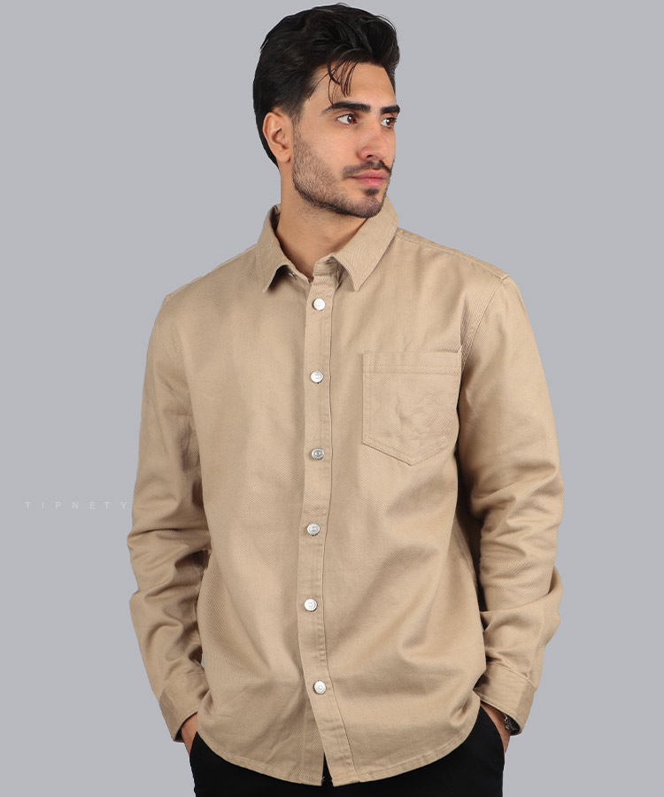 پیراهن مردانه کتان و ساده پاییزه 4160