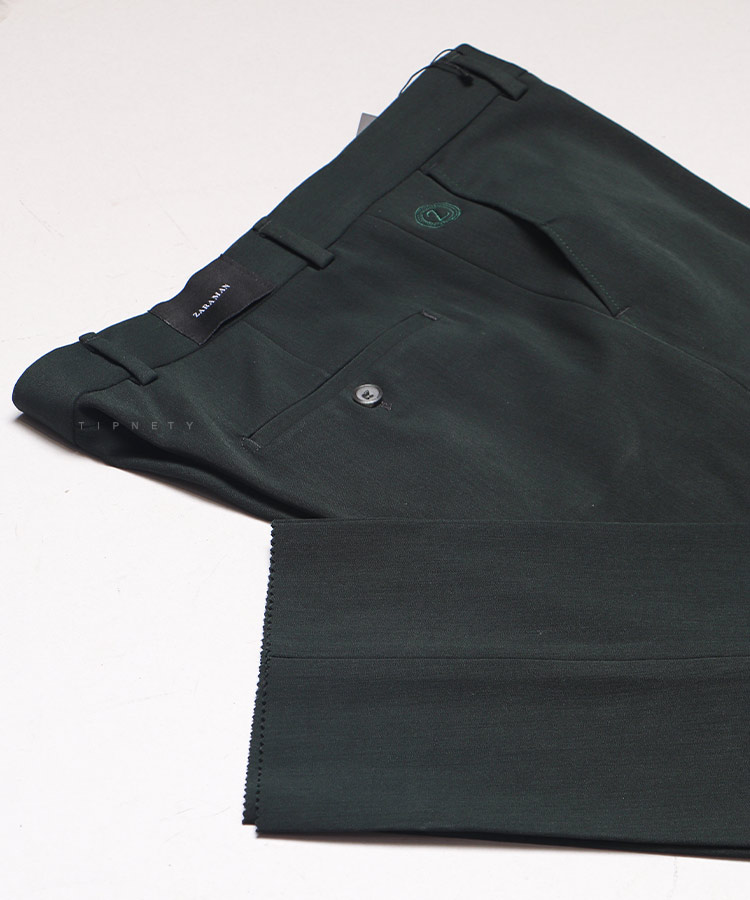                                                                                 طوسی زرشکی آبی روشن یشمی شلوار پارچه ای فیت 0499  - تصویر 5