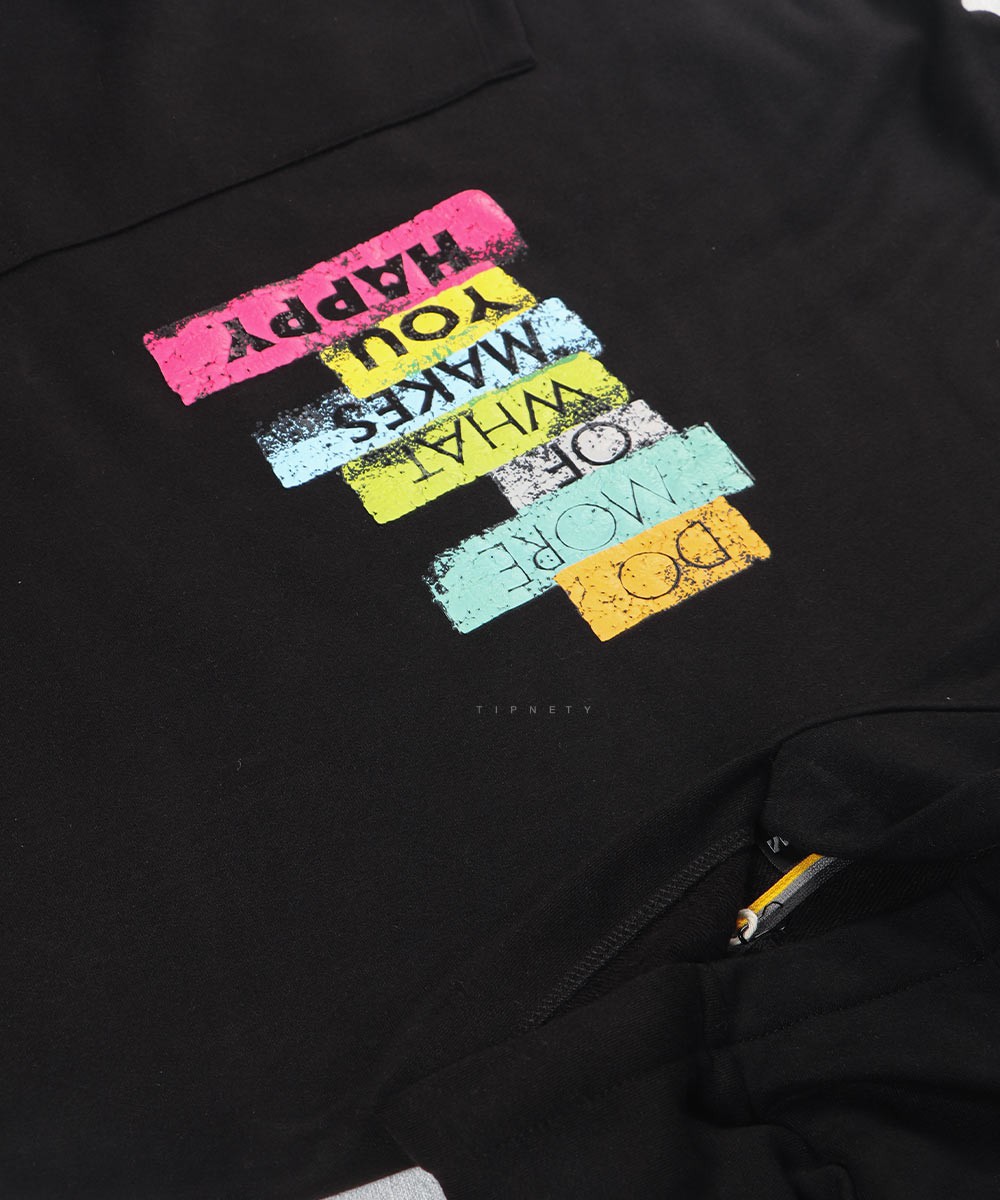 هودی مشکی طرحدار فری سایز 1458