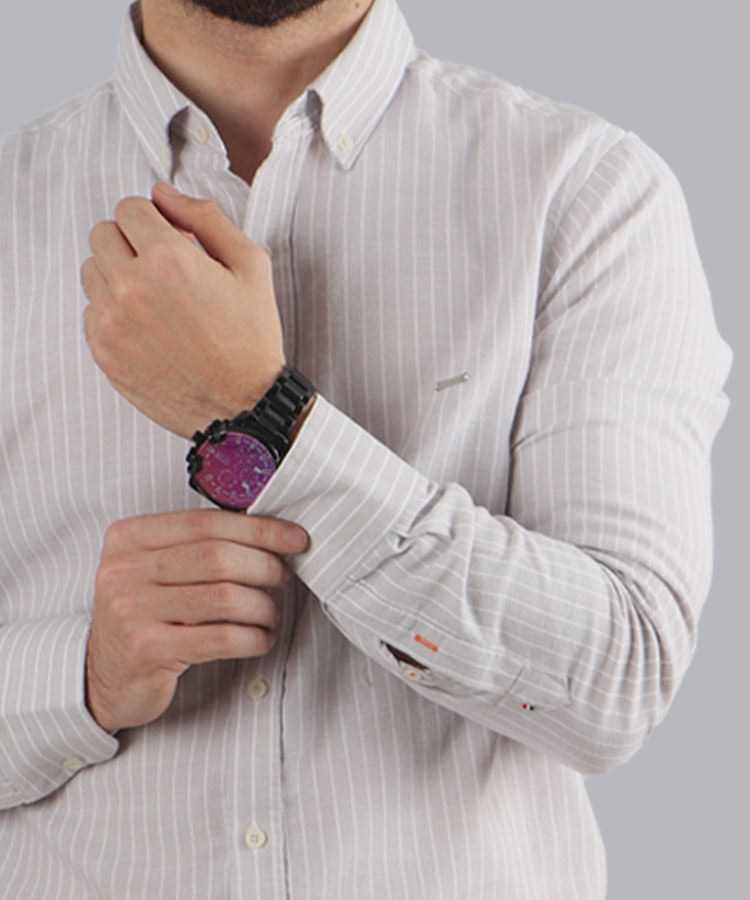                                                                                 صدری کرم آبی پیراهن آستین بلند فیت 8825  - تصویر 7