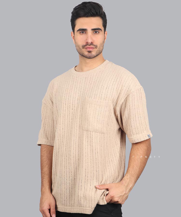 تیشرت لش کنفی و جیب دار مردانه 3206