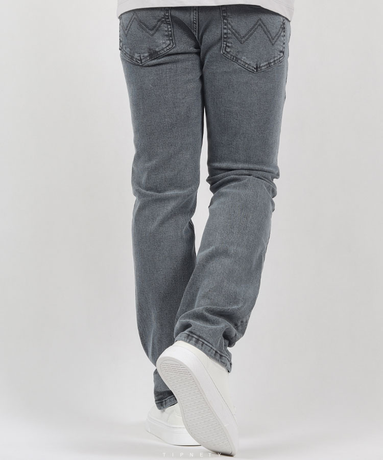           ذغالی آبی طوسی دودی شلوار جین رگولار 6896  - تصویر 3