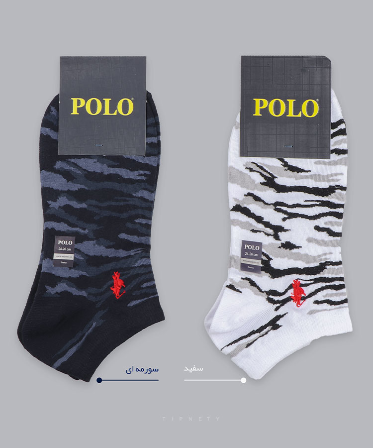                                           سبز مشکی سورمه ای سفید طوسی تیره طوسی روشن جوراب مچی 9079  - تصویر 3