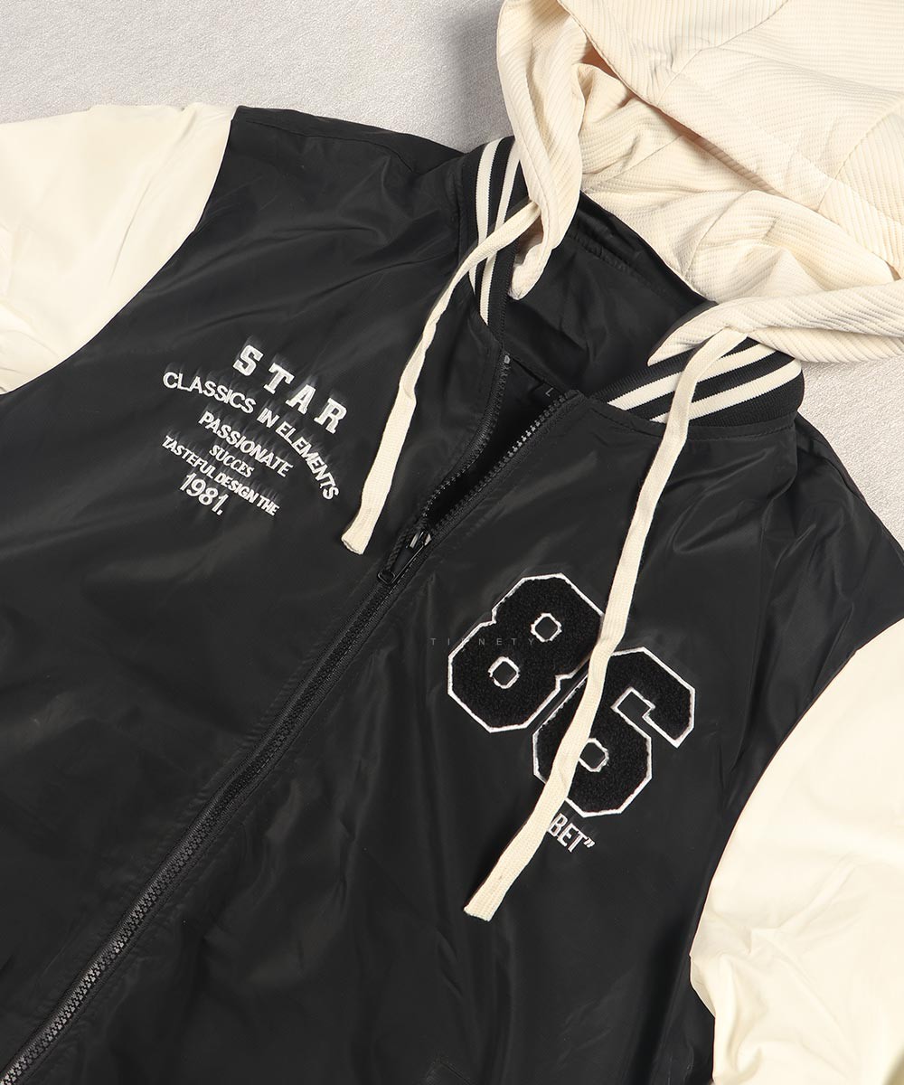                 لجنی طوسی مشکی پاییزه سویشرت 7036  - تصویر 9