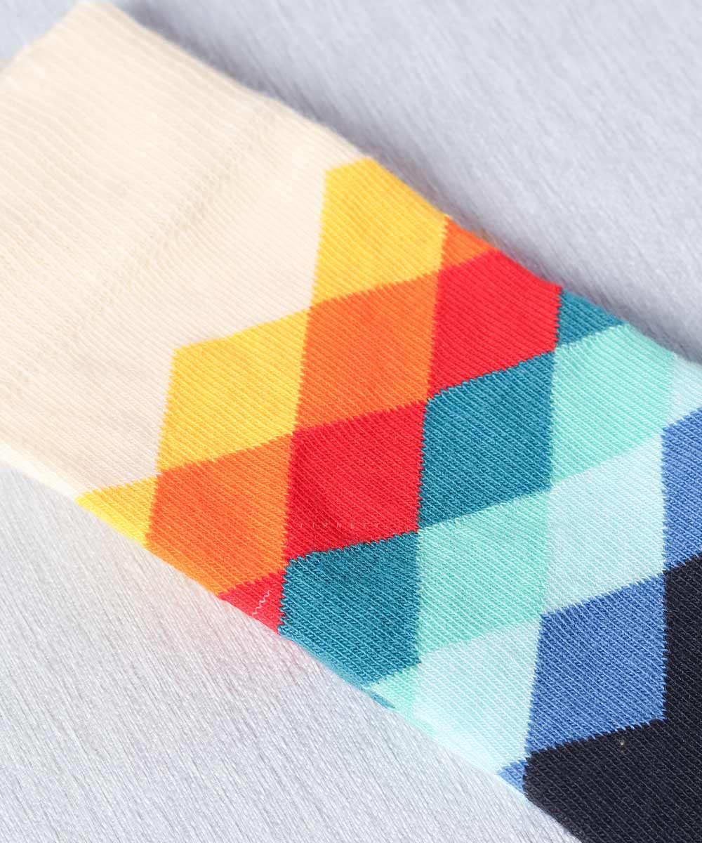 جوراب ساق بلند رنگارنگ Happy کد 1013