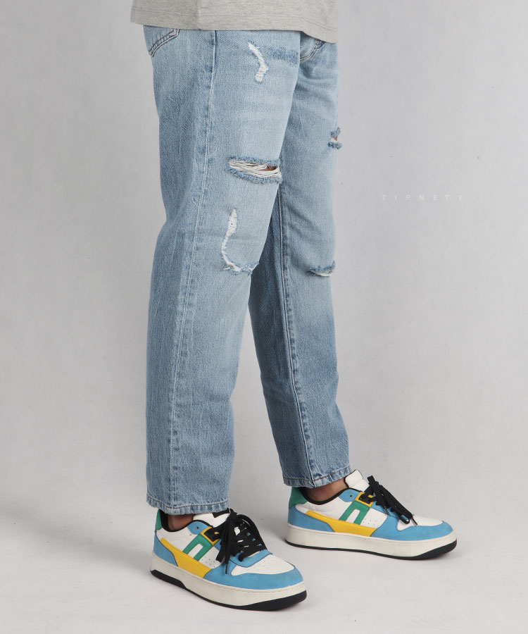 شلوار جین ریلکس وینتیج مردانه آبی روشن 5005