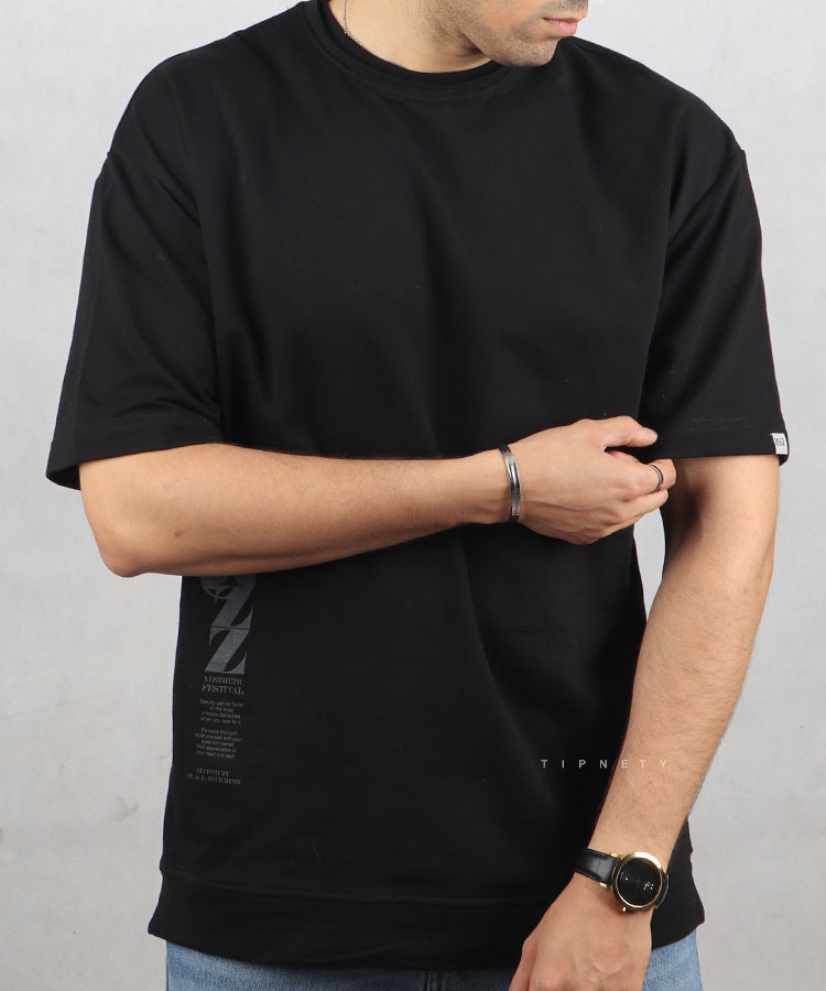                                                                                                             شیری آبی کرم سبز مشکی تیشرت لش 2275  - تصویر 3