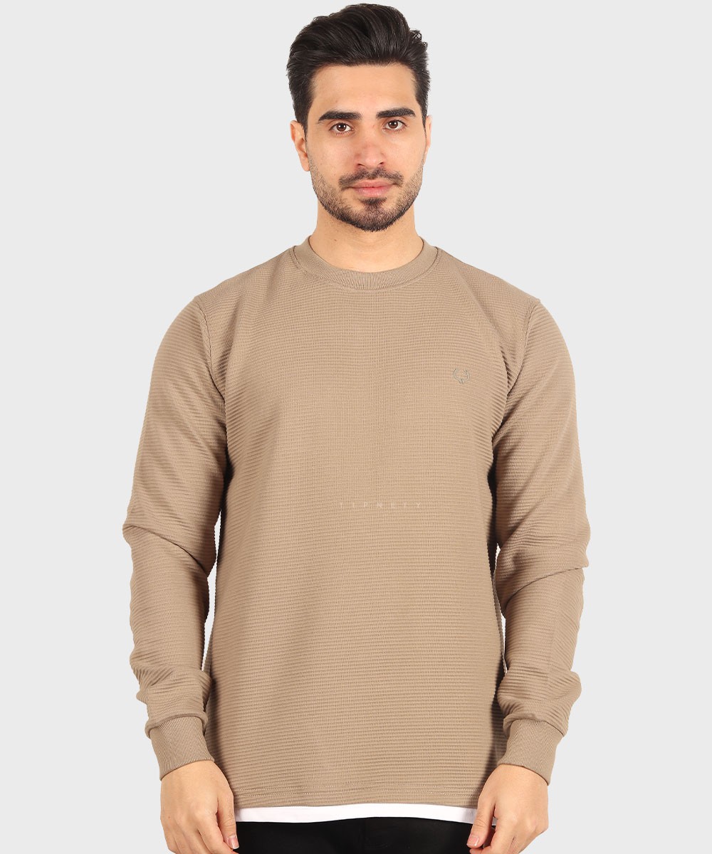                                                         لجنی سورمه ای نوک مدادی مشکی شیری کرم تیره پاییزه تیشرت 5632  - تصویر 3