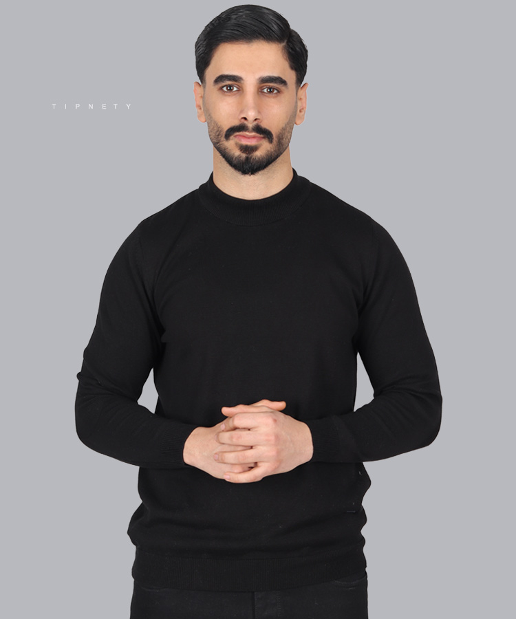                                                       مشکی سورمه ای پاییزه یقه اسکی 0402  - تصویر 3