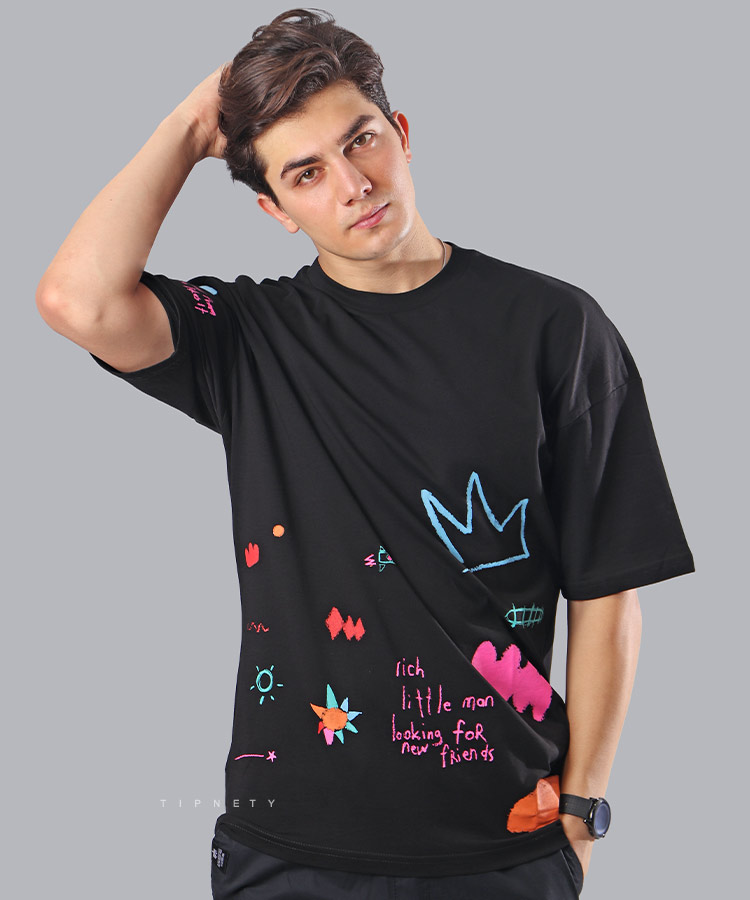                                                     مشکی تیشرت لش 1161  - تصویر 3