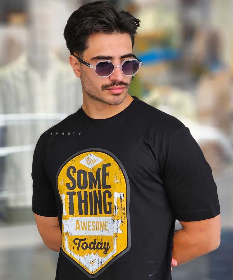                                                                                                     سفید مشکی خاکی صدری تیشرت چاپی 1364  - تصویر 10