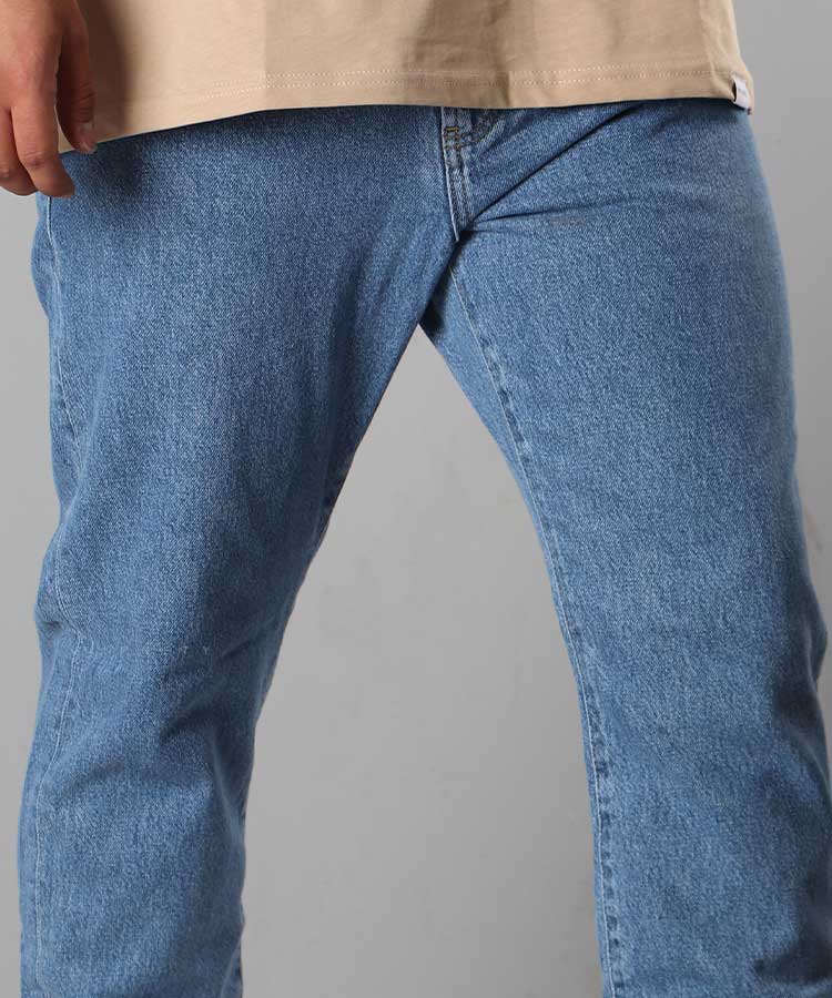 شلوار جین مام فیت مردانه آبی 0123