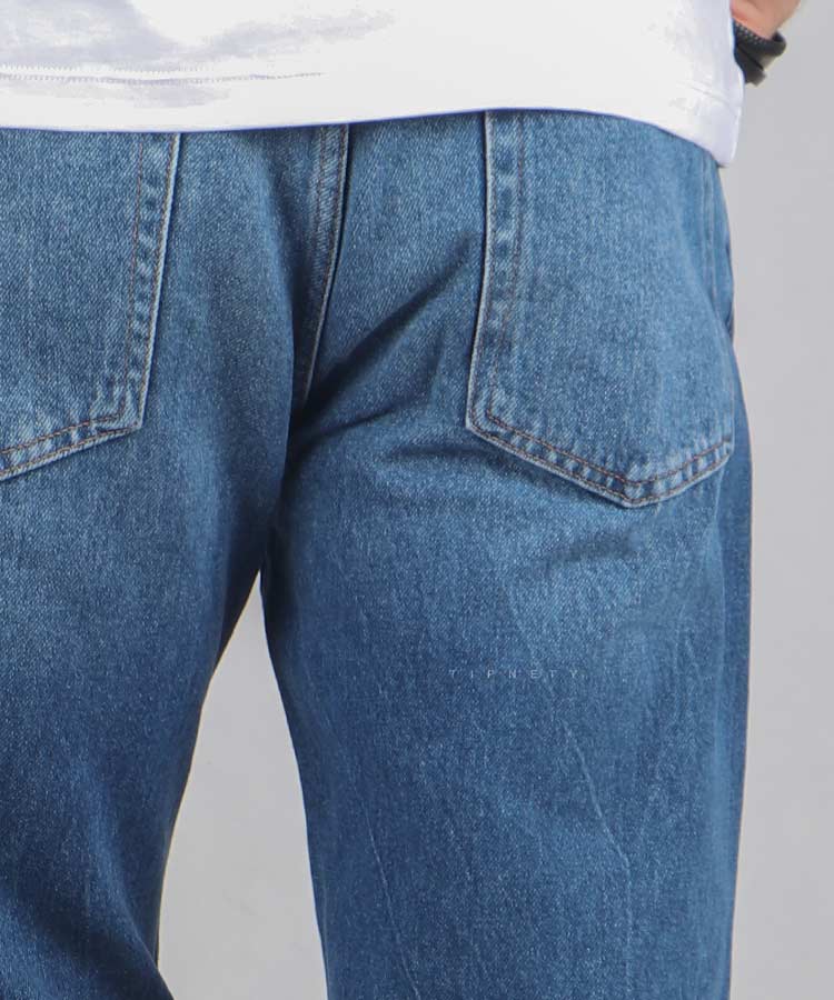                                 آبی شلوار جین مام فیت 6084  - تصویر 3