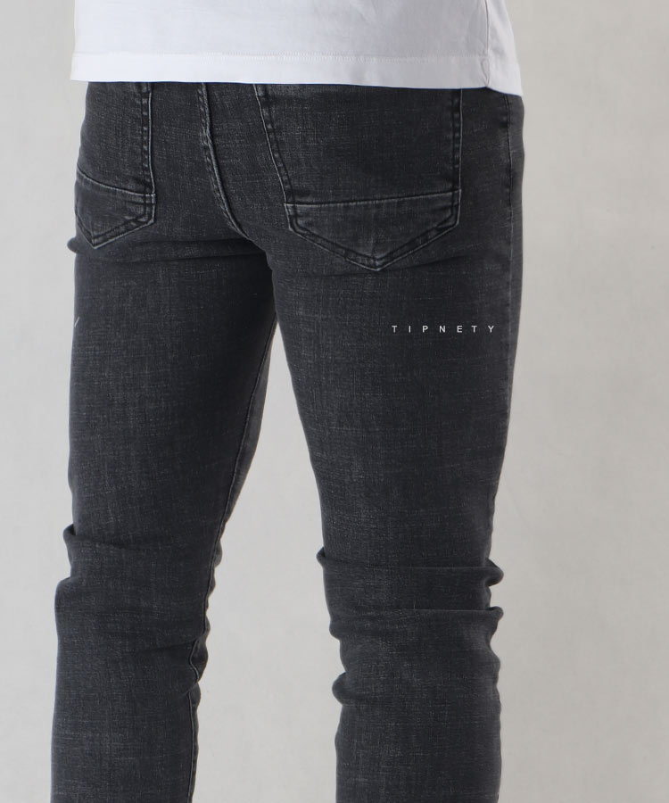 شلوار جین اسلیم مردانه طوسی تیره 0592