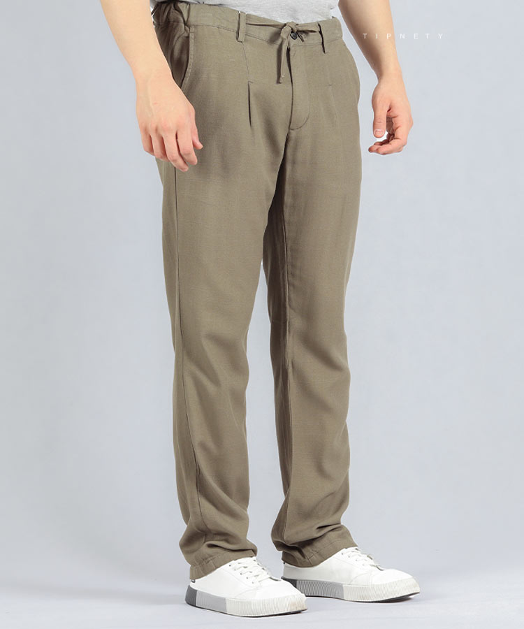                                                                                                                               خاکی استخوانی زیتونی سبز کرم سفید مشکی لجنی شلوار پارچه ای لینن 0072  - تصویر 11