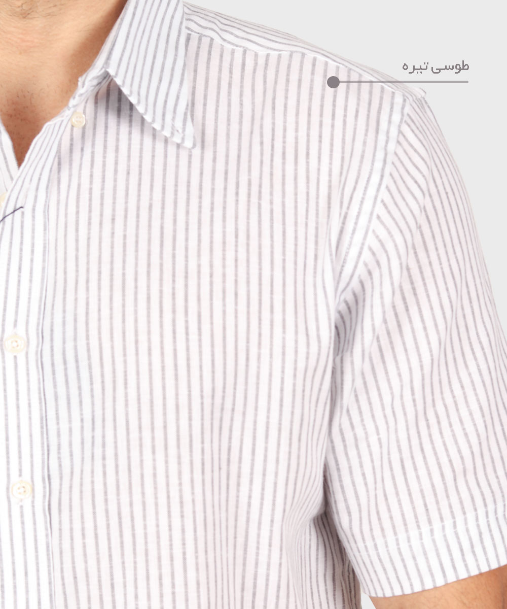             طوسی تیره آبی روشن پیراهن آستین کوتاه کلاسیک 1382  - تصویر 4