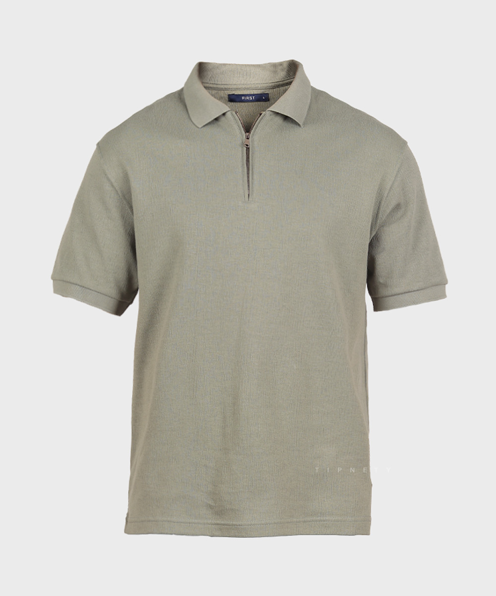 تیشرت نیم زیپ لش مردانه 4036