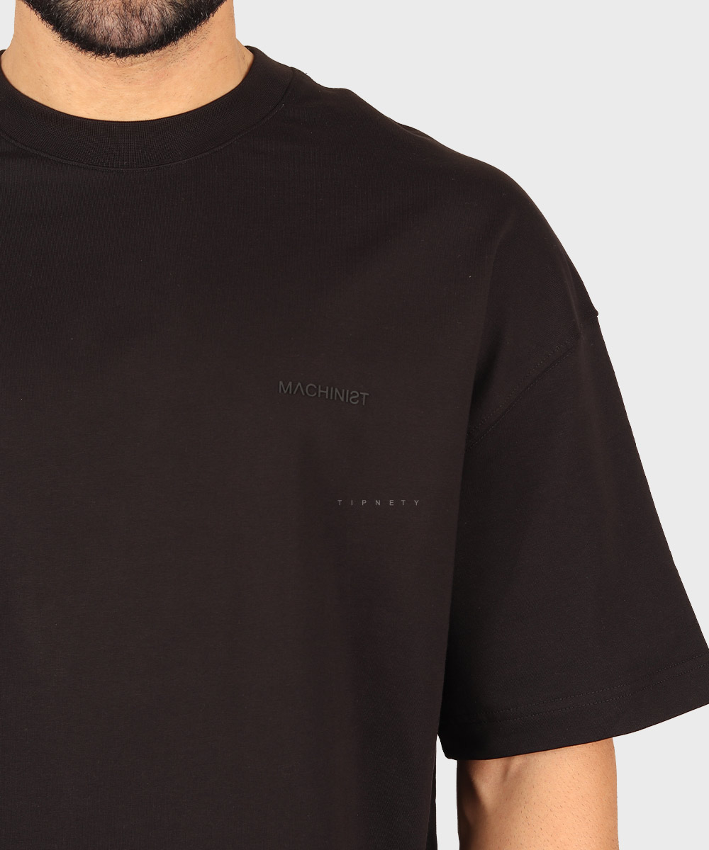 تیشرت لش مشکی ساده برند ماچینیست 1781