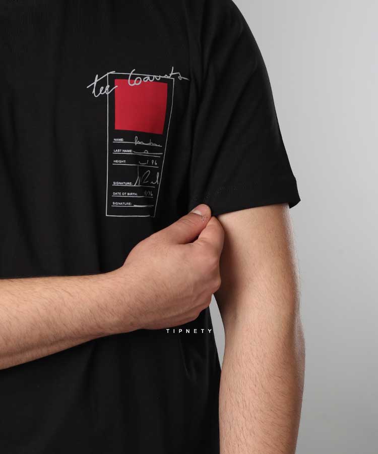               مشکی سفید تیشرت چاپی 1977  - تصویر 3