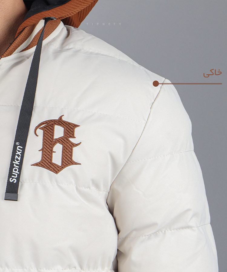                                                                                                                                                                           خاکی سبز   سفید           مشکی     زمستانه کاپشن 0133  - تصویر 12