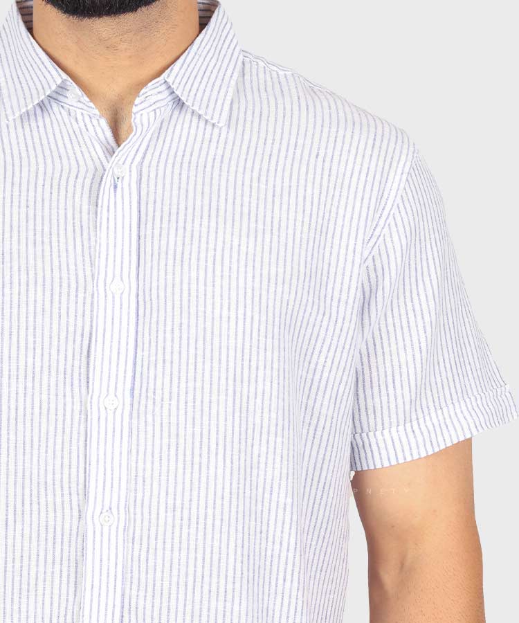                                         سبز طوسی تیره آبی پیراهن آستین کوتاه فیت 1427  - تصویر 5