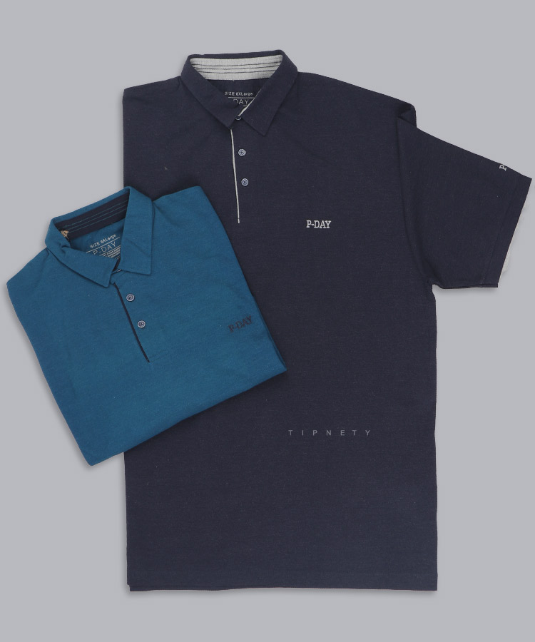 تیشرت یقه دار سایز بزرگ مردانه 5343