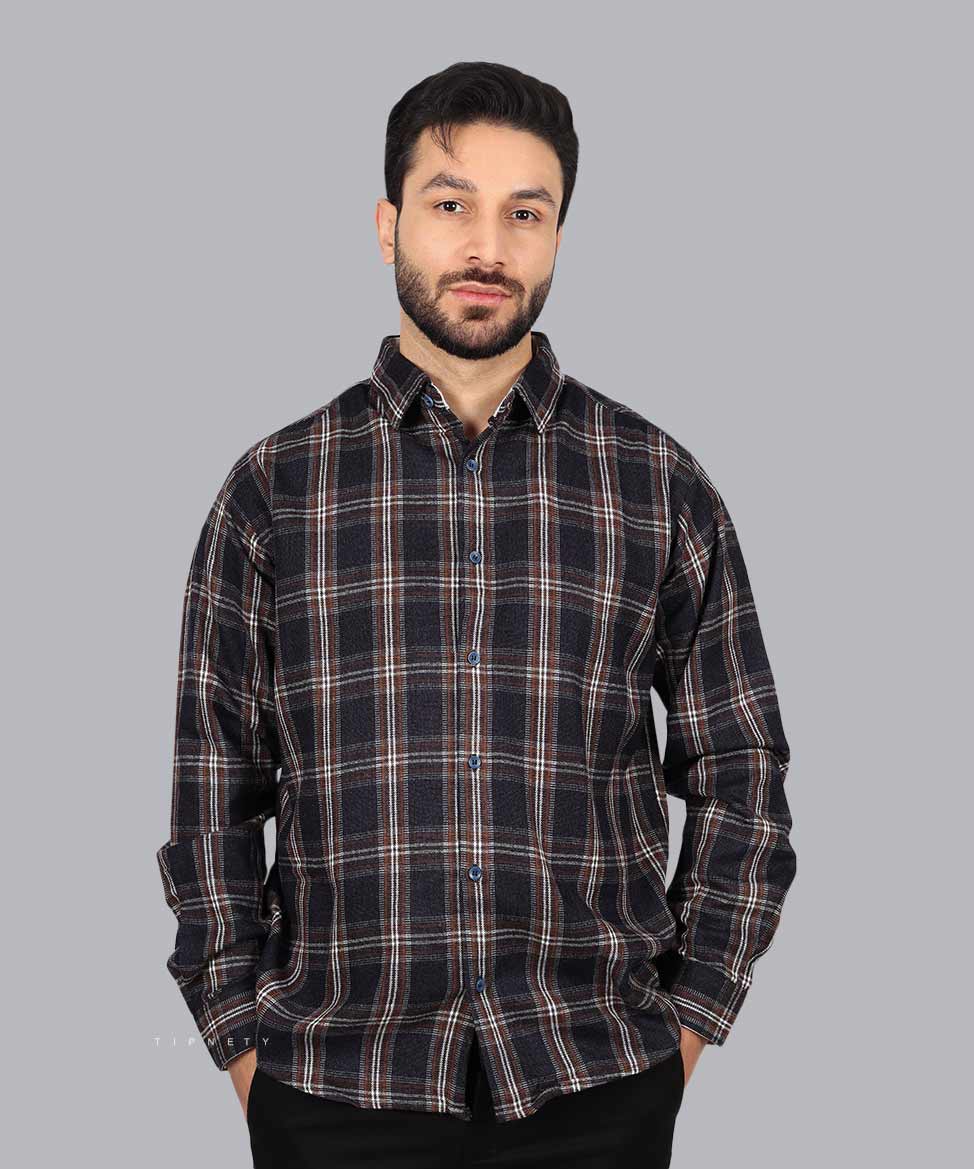 پیراهن مردانه پشمی و چهارخانه 0426