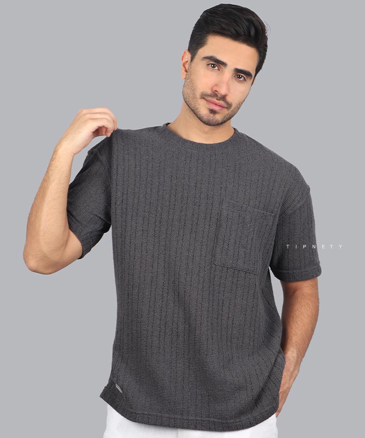 تیشرت لش کنفی و جیب دار مردانه 3206