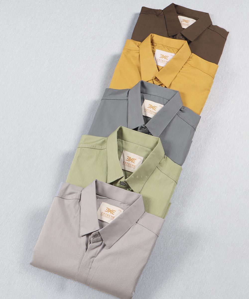 پیراهن مردانه آستین بلند دکمه مخفی 0333