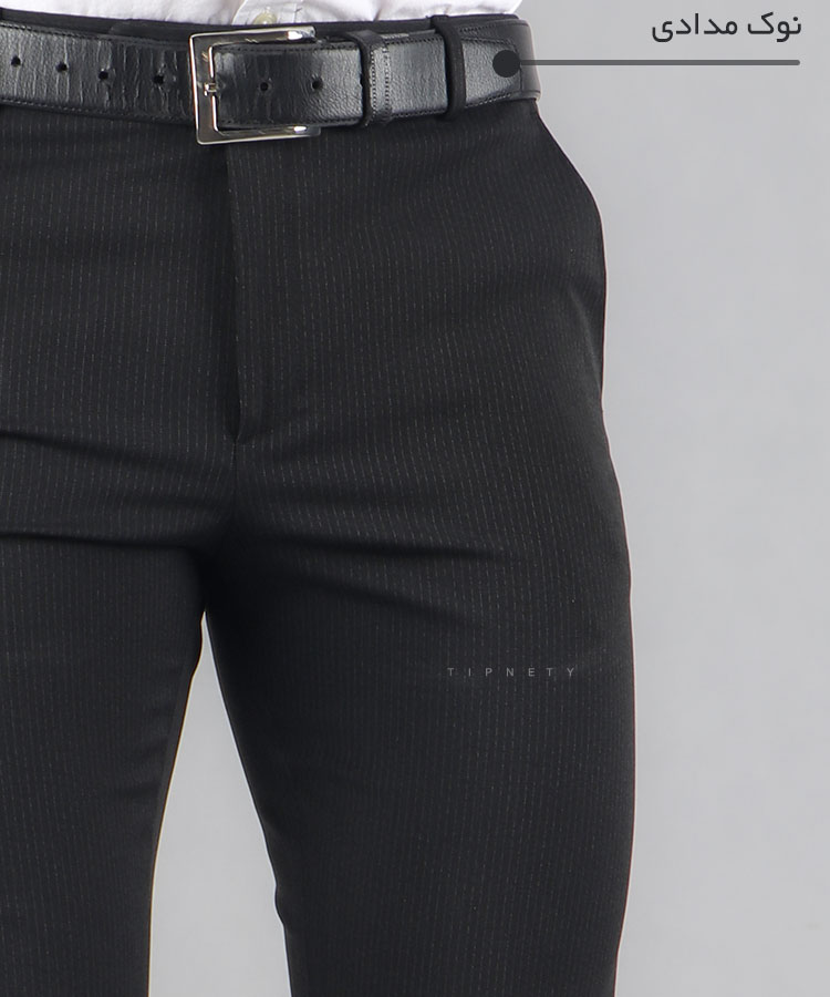                                                                                     نوک مدادی سورمه ای مشکی طوسی ذغالی شلوار پارچه ای راسته 0123  - تصویر 6