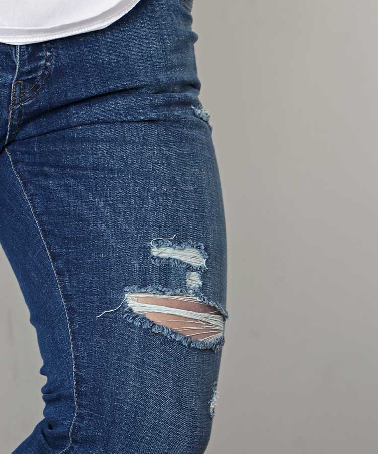 شلوار جین اسکینی مردانه زاپ دار 1441