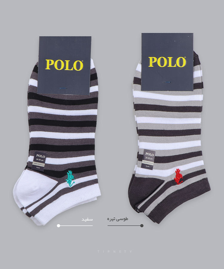 جوراب مچی راه راه برند پولو 9034